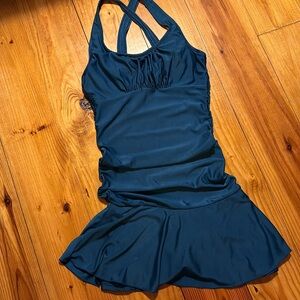 🌿Modest Blue One-Piece Swimsuit